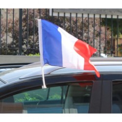 2 DRAPEAUX VOITURE FRANCE 35 x 45